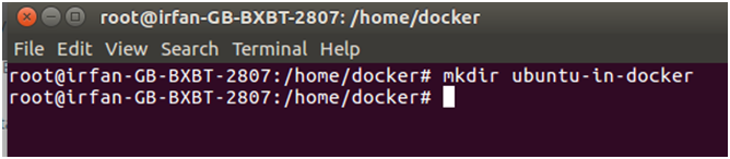 Docker Ubuntu application 1