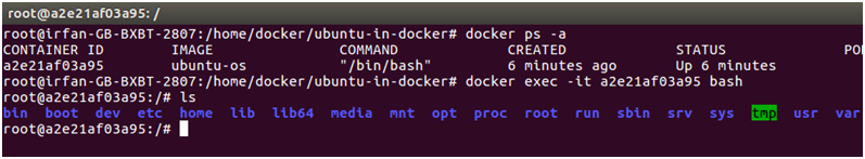 Docker Ubuntu application 7